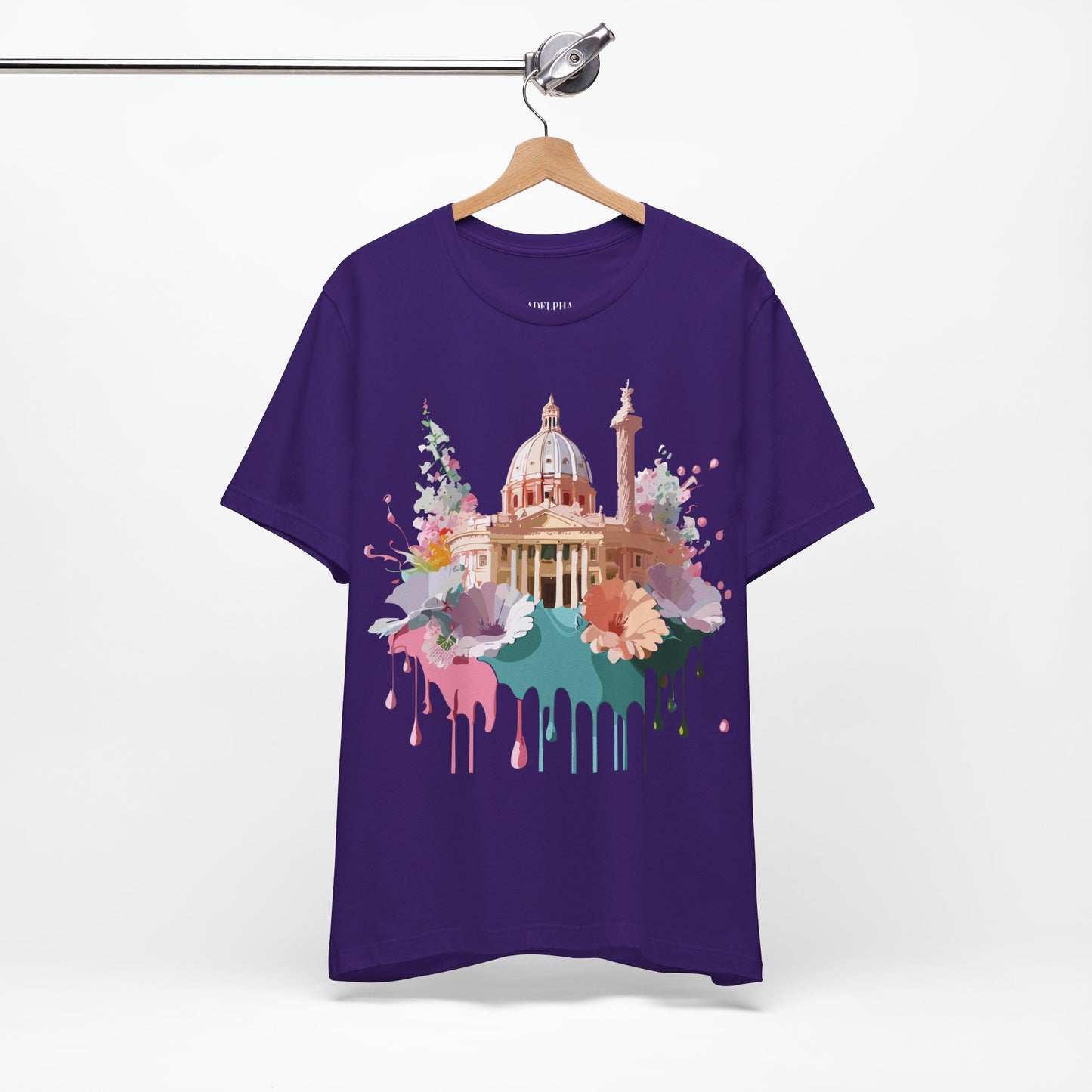 Natural Cotton Tee Shirt - Beautiful Places Collection - Rome