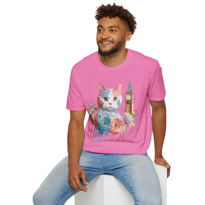 Cat Shirt Unisex Tee Softstyle 64000 Gildan Ring Spun Cotton