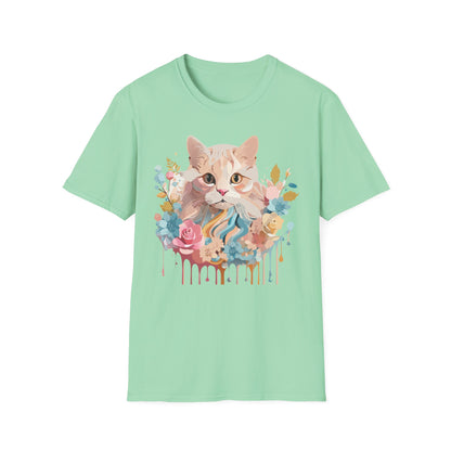 Unisex Cat Shirt Kitten Tee Cat Lover Tee Softstyle 64000 Gildan