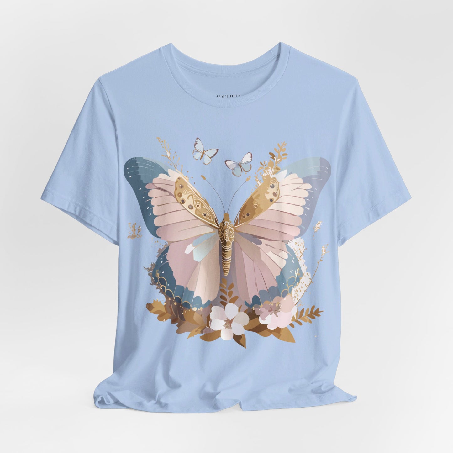 T-shirt en coton naturel avec papillon