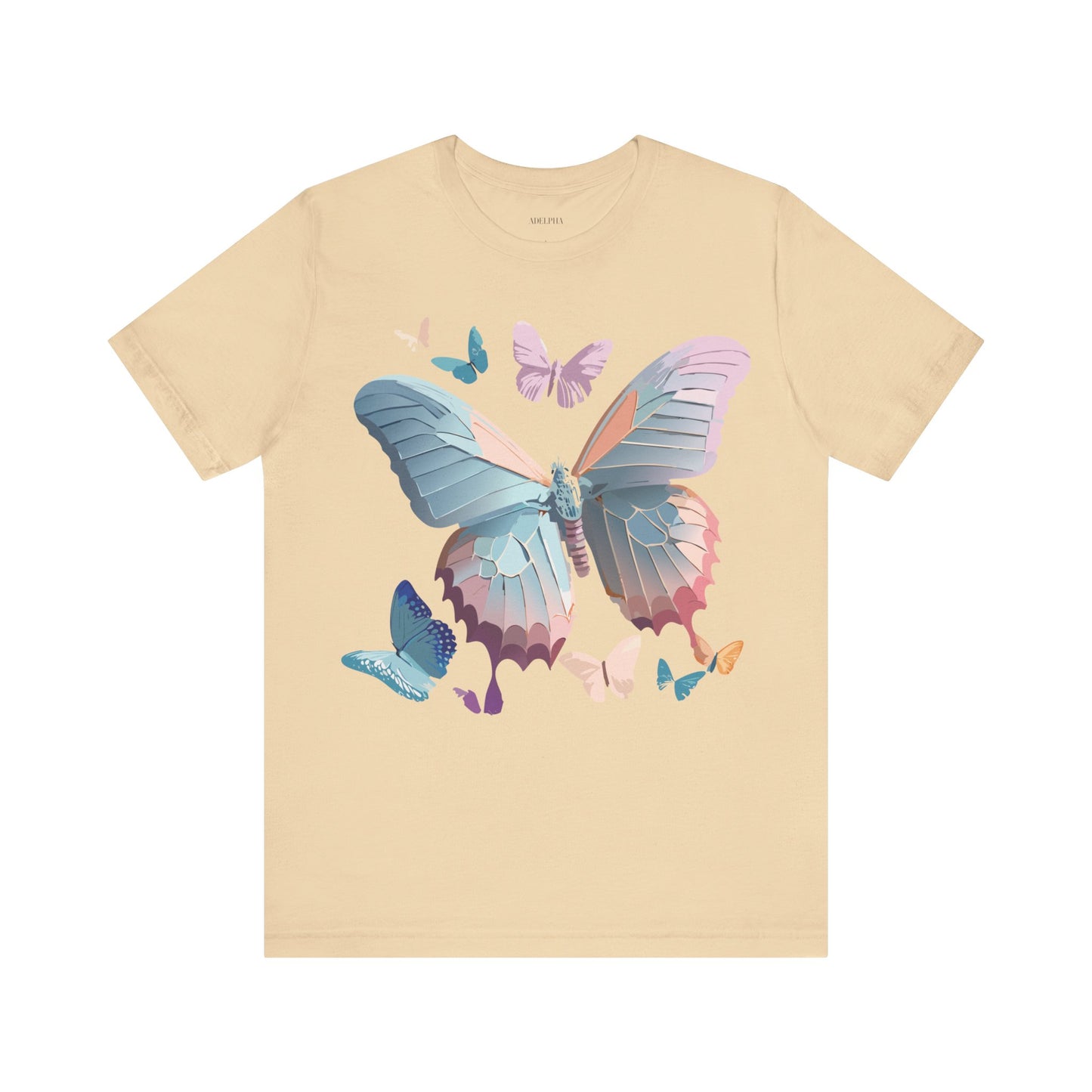 T-shirt en coton naturel avec papillon