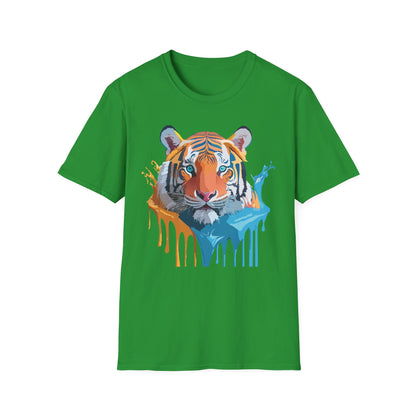 Tiger Shirt Unisex Animal Tee Ring Spun Cotton Gildan Softstyle Short Sleeve