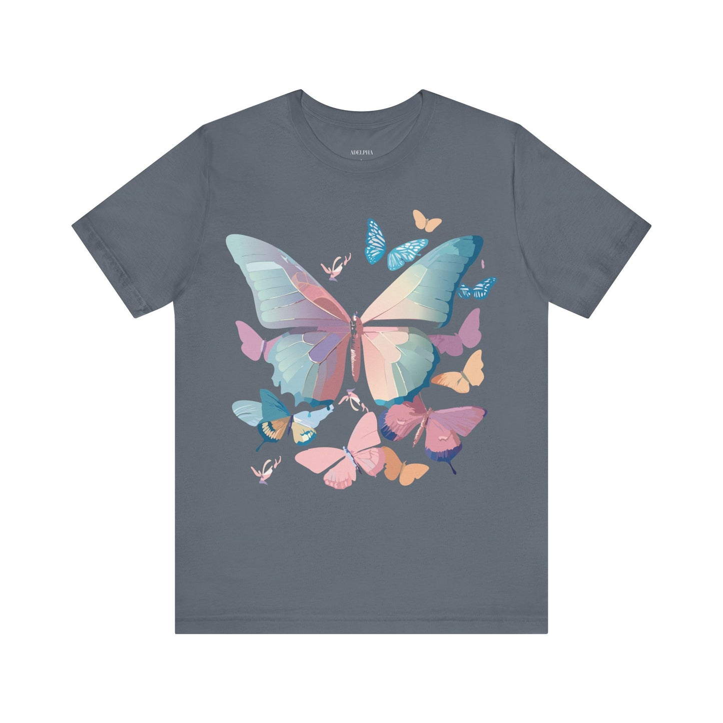 T-Shirt aus natürlicher Baumwolle mit Schmetterling