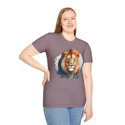 Lion Shirt Unisex Animal Tee Gildan Softstyle 64000 100 Percent Ring Spun Cotton
