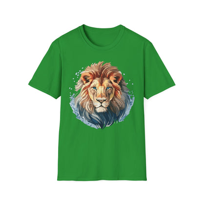 Unisex Lion Shirt Gildan Softstyle 64000 Tee 100 Percent Ring Spun Cotton