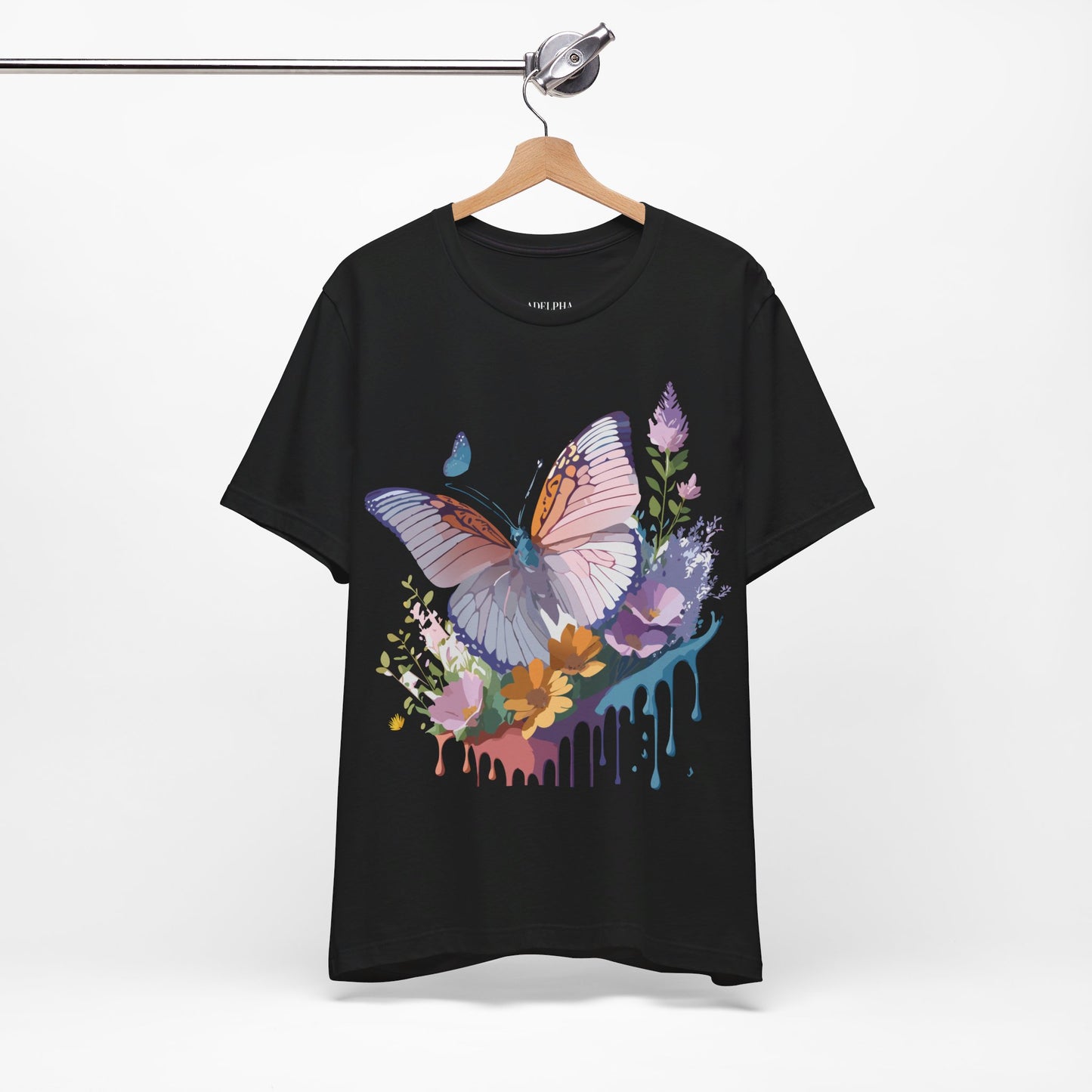 T-shirt en coton naturel avec papillon