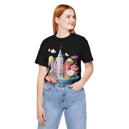 Natural Cotton Tee Shirt - Beautiful Places Collection - Amsterdam Printify