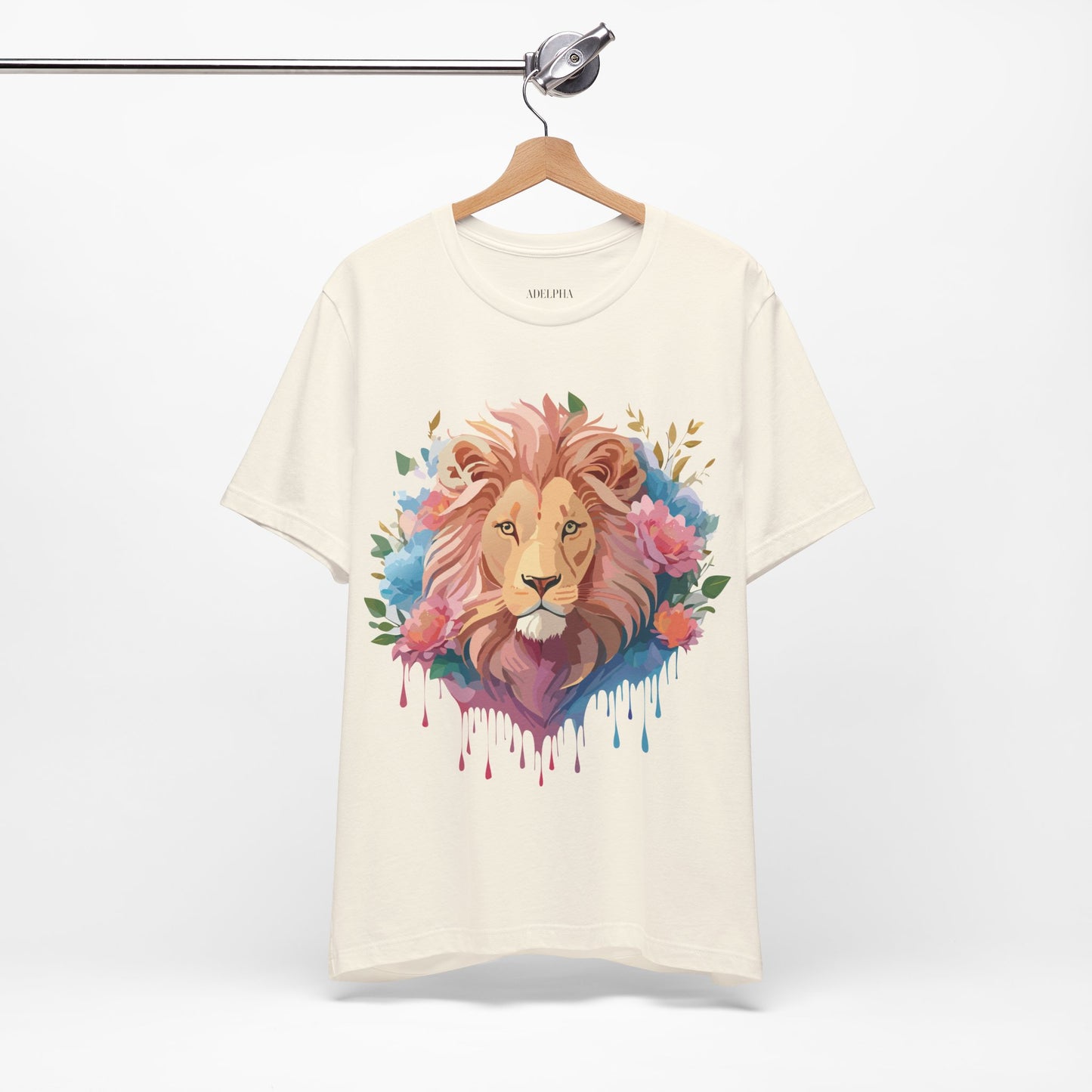 Natural Cotton Tee Shirt with Lion