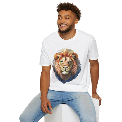 Lion Shirt Unisex Animal Tee Gildan Softstyle 64000 Cotton Comfort