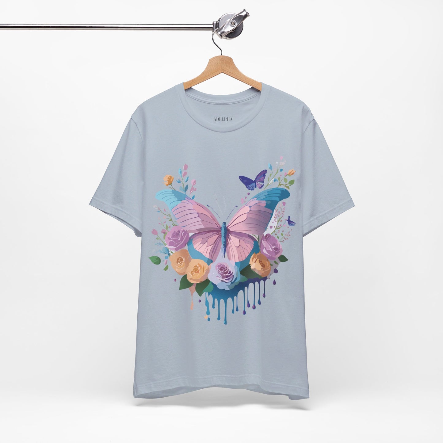 T-shirt en coton naturel avec papillon