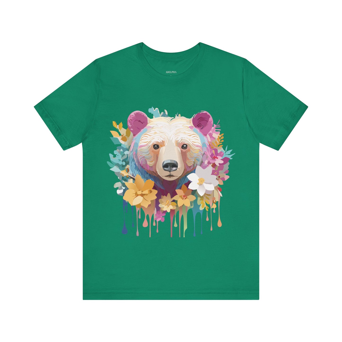 Natural Cotton Tee Shirt with Bear