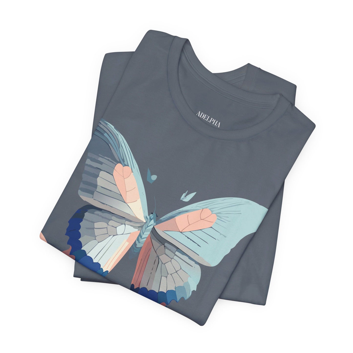 T-shirt en coton naturel avec papillon