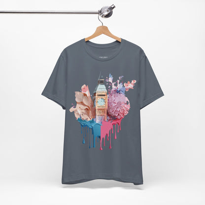 Natural Cotton Tee Shirt - Beautiful Places Collection - London Printify