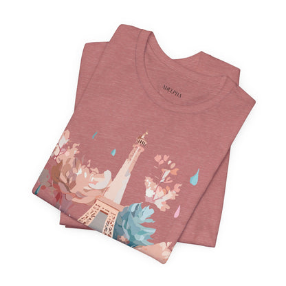 Natural Cotton Tee Shirt - Beautiful Places Collection - Paris Printify