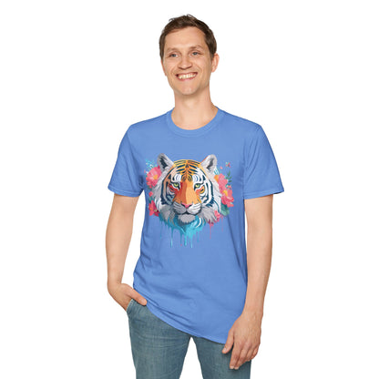 Tiger Shirt Unisex Animal Tee 100 Percent Ring Spun Cotton Softstyle