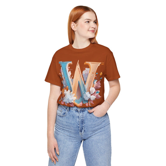 Natural Cotton Tee Shirt - Letters Collection - W Printify
