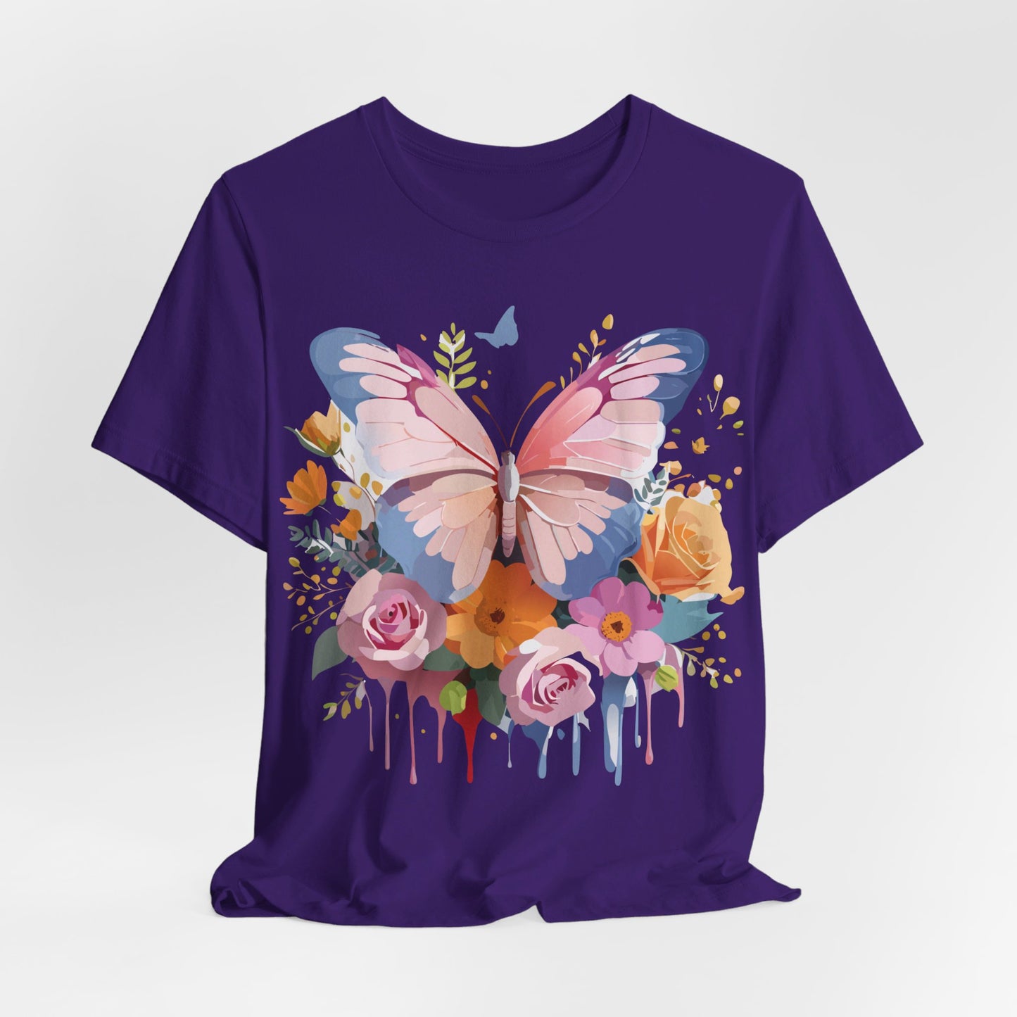 T-Shirt aus natürlicher Baumwolle mit Schmetterling