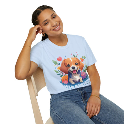 Dog Shirt Animal Print Tee Unisex Gildan Softstyle 64000 Cotton Tee