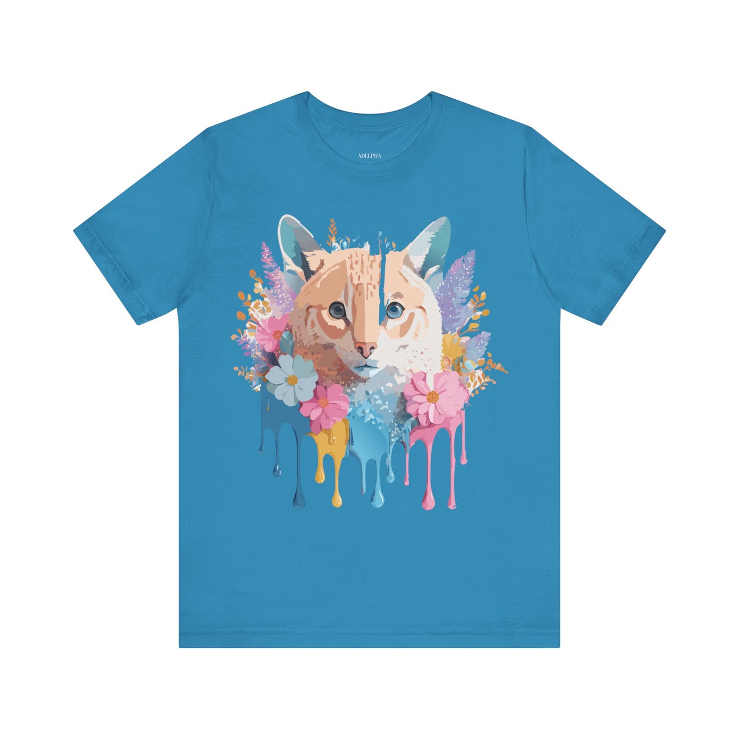 T-shirt en coton naturel avec chat