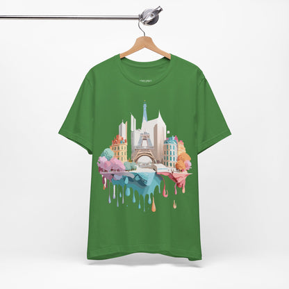 Natural Cotton Tee Shirt - Beautiful Places Collection - Paris Printify