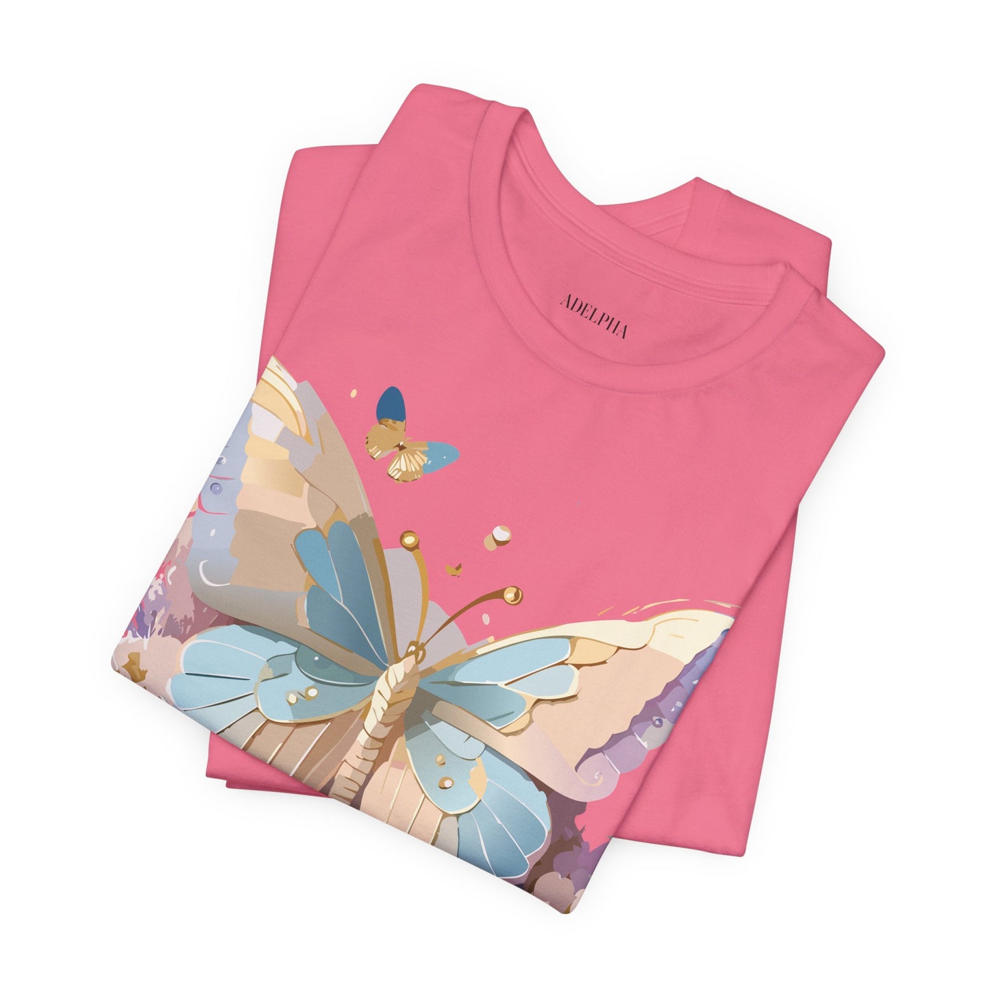 T-shirt en coton naturel avec papillon