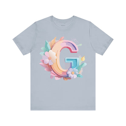 Natural Cotton Tee Shirt - Letters Collection - G Printify