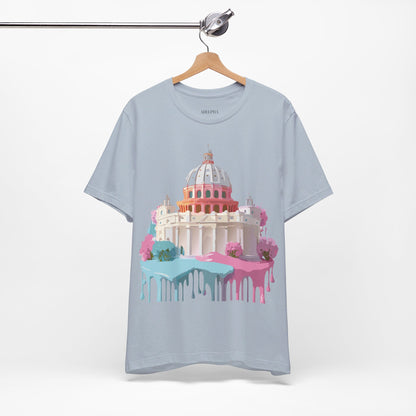 Natural Cotton Tee Shirt - Beautiful Places Collection - Rome Printify