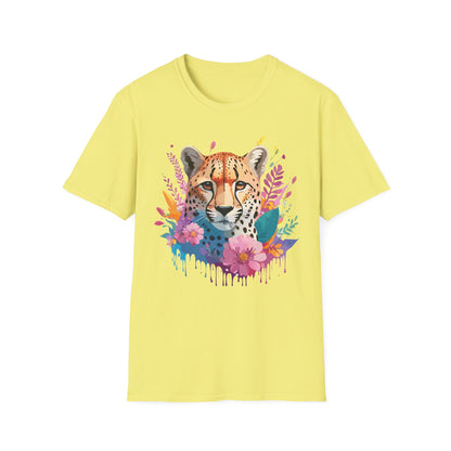 Unisex Cheetah Print Tee Softstyle Gildan 64000 Lightweight Apparel