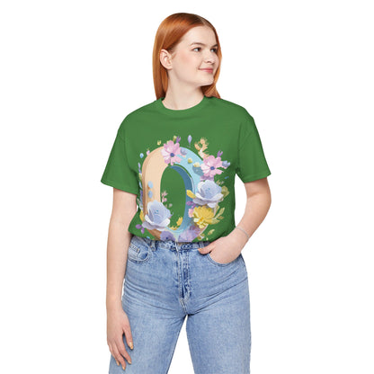 Natural Cotton Tee Shirt - Letters Collection - O Printify