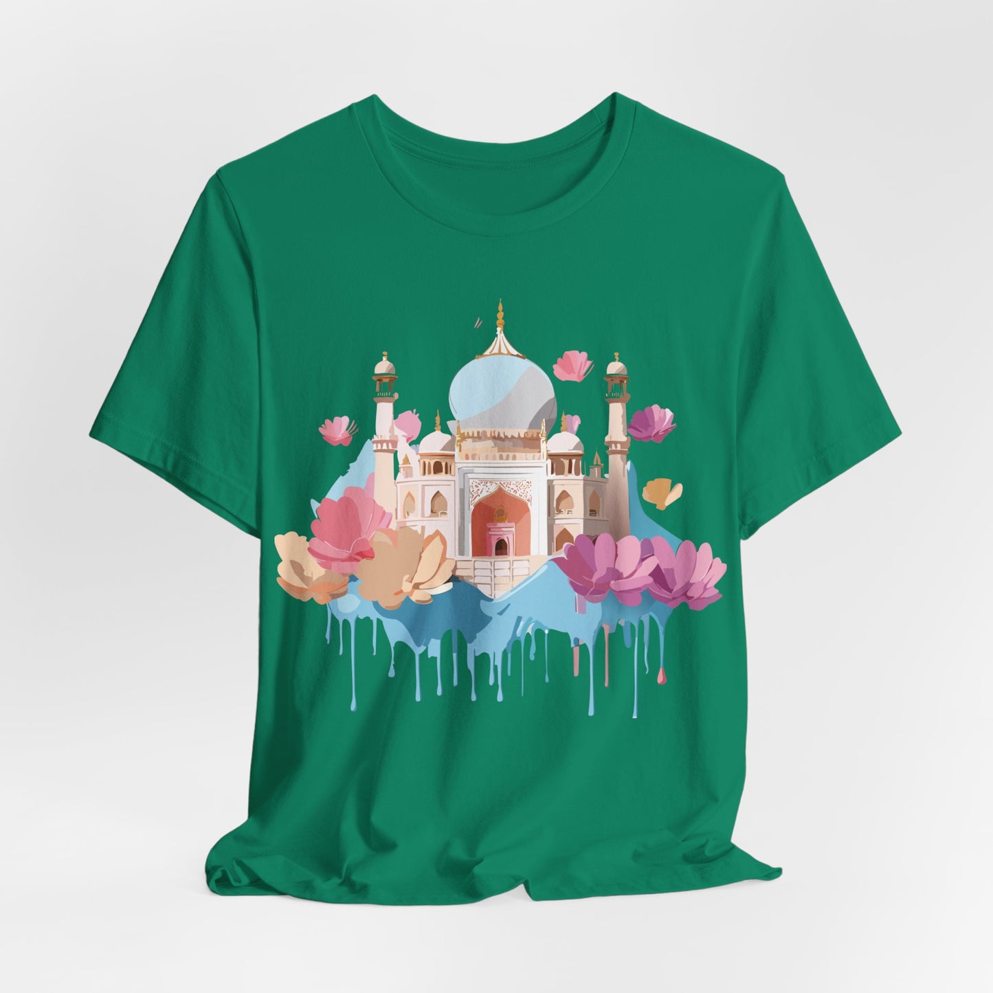 Natural Cotton Tee Shirt - Taj Mahal, India