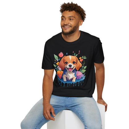 Dog Shirt Animal Print Tee Unisex Gildan Softstyle 64000 Cotton Tee