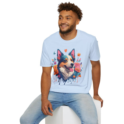 Animal Print Dog Shirt Unisex Softstyle Cotton Tee For Pet Lovers