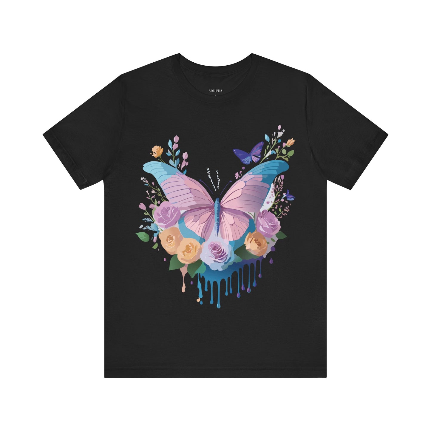 T-Shirt aus natürlicher Baumwolle mit Schmetterling