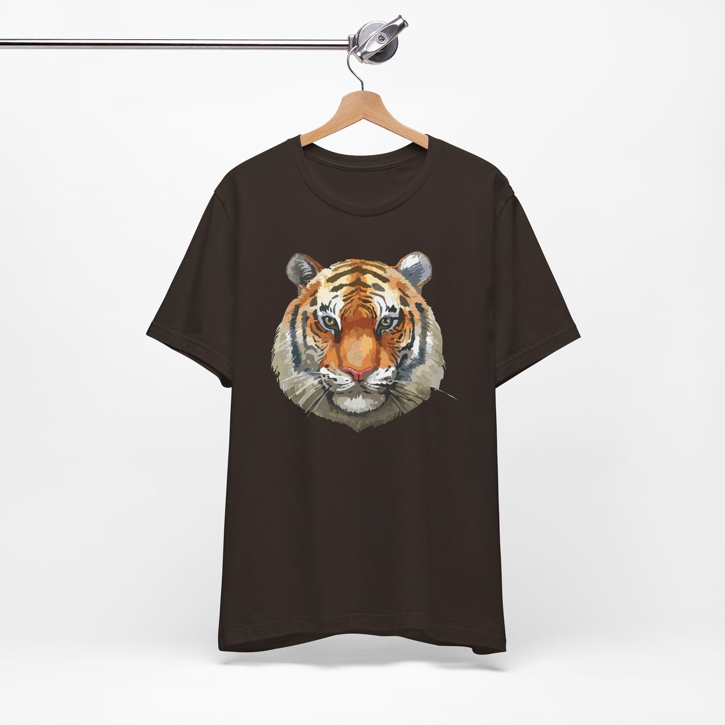 Wild Tiger Face Graphic T-Shirt Unisex Cotton Animal Design Wildlife Tee 1