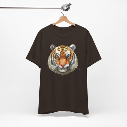 Wild Tiger Face Graphic T-Shirt Unisex Cotton Animal Design Wildlife Tee 1