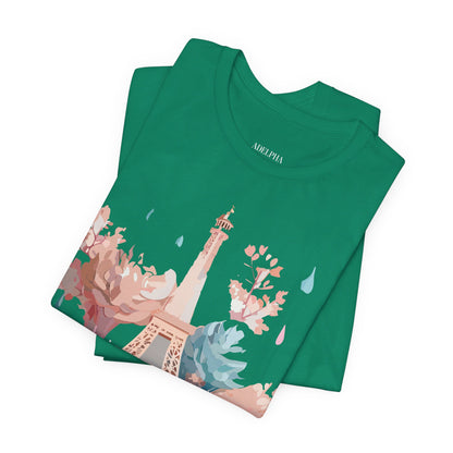 Natural Cotton Tee Shirt - Beautiful Places Collection - Paris Printify