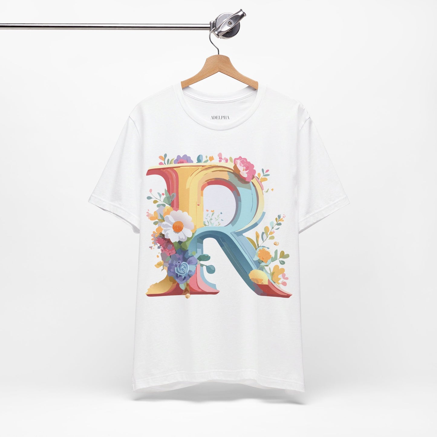 T-Shirt aus natürlicher Baumwolle – Letters Collection – R