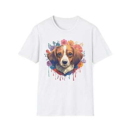 Unisex Dog Shirt Animal Print Tee Gildan Softstyle 64000 Cotton