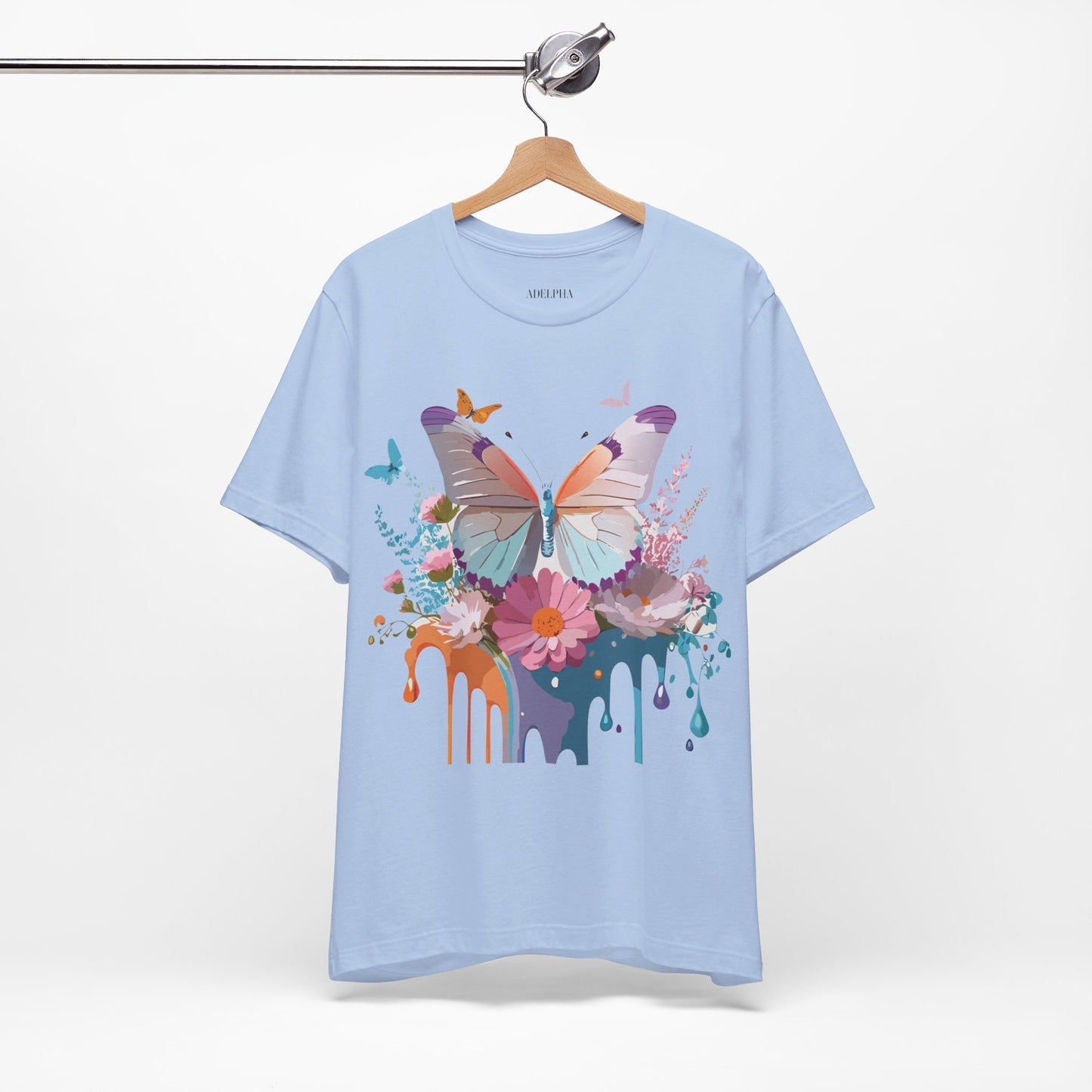 T-shirt en coton naturel avec papillon