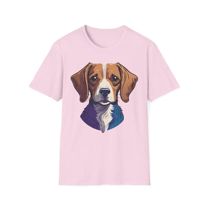 Dog Shirt Unisex Animal Print Tee Softstyle 100 Percent Cotton Gildan 64000