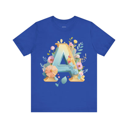 Natural Cotton Tee Shirt - Letters Collection - A Printify