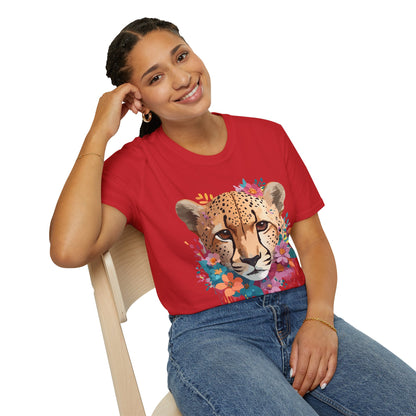 Cheetah Print Unisex Softstyle Tee Gildan 64000 Cotton Short Sleeve Shirt
