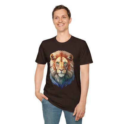 Lion Shirt Unisex Animal Tee Gildan Softstyle 64000 Cotton Tee
