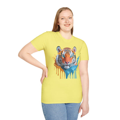 Tiger Shirt Unisex Animal Tee Ring Spun Cotton Gildan Softstyle Short Sleeve
