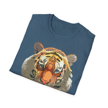 Unisex Tiger Shirt Gildan Softstyle 64000 Cotton Tee For Everyday Comfort