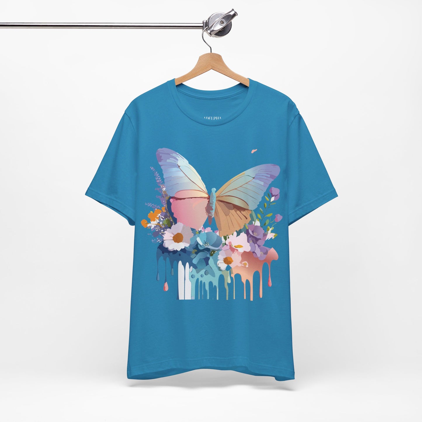 T-shirt en coton naturel avec papillon