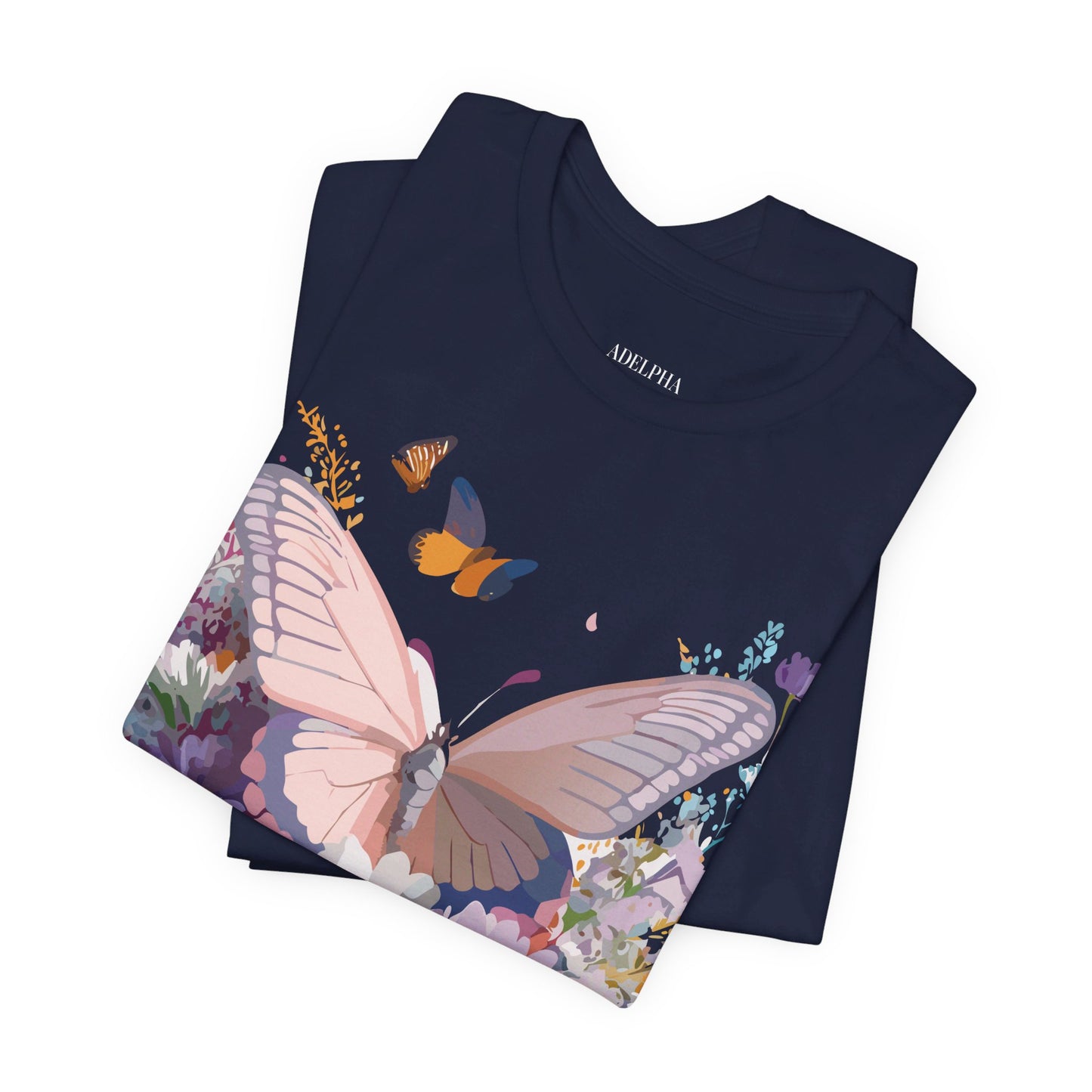 T-shirt en coton naturel avec papillon