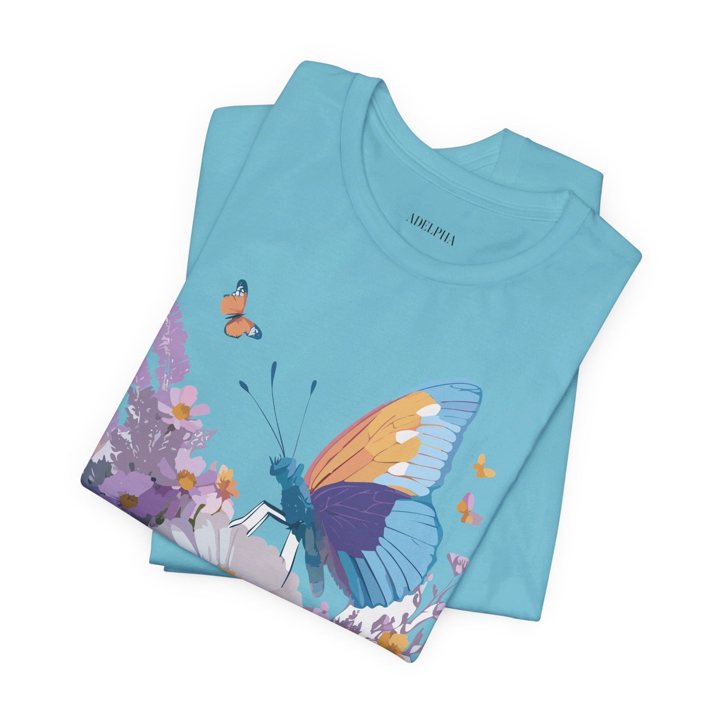 T-Shirt aus natürlicher Baumwolle mit Schmetterling