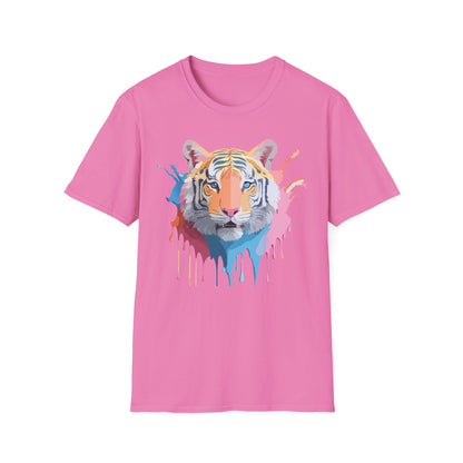 Tiger Print Unisex Softstyle T Shirt Gildan 64000 Comfort Tee