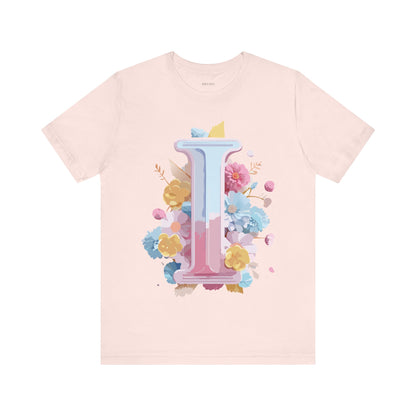 Natural Cotton Tee Shirt - Letters Collection - I Printify